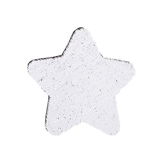 Craft Express 7" Black & White Star Sublimation Sequin Patches, 2ct.